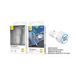 ONEPLUS CAR CHARGER ADAPTER A5787 BL 2 USB PORTS 2.4A WHITE  ONEPLUS CAR CHARGER ADAPTER A5787 BL 2 USB PORTS 2.4A WHITE